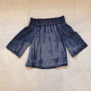 Blue Off the Shoulder Top